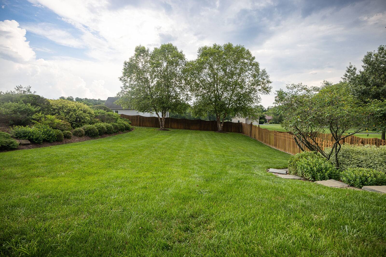 Lawn and trees on a Palmyra property