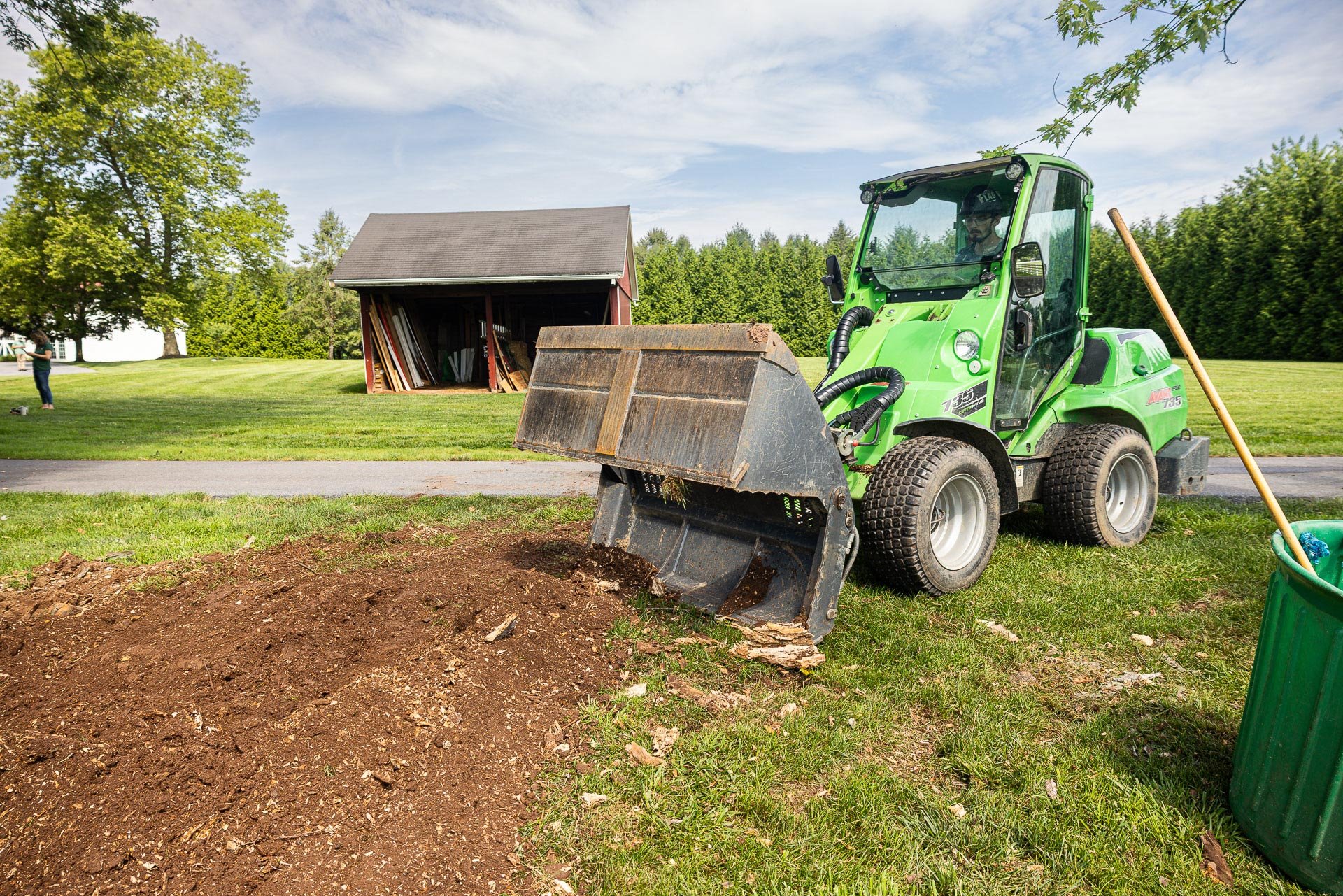 regarding the ground after a stump grinding