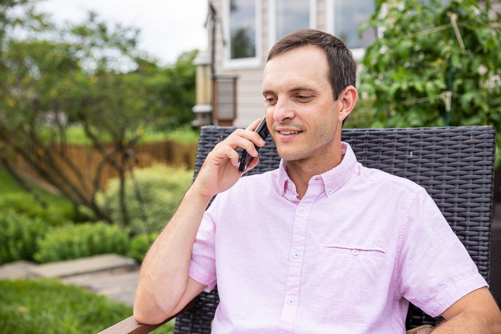 homeowner contacting a lawn care professional in South Central Pennsylvania