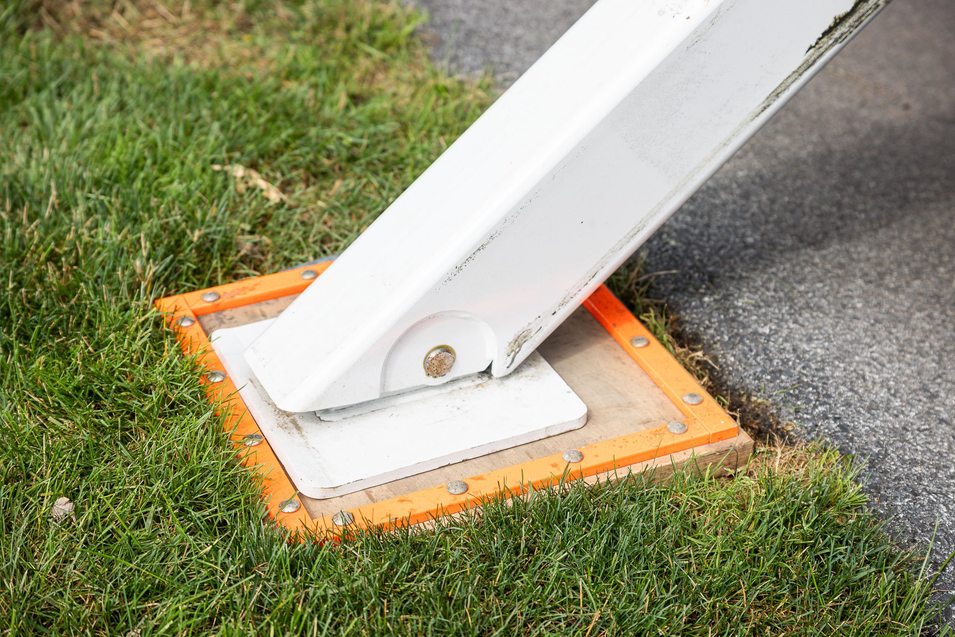 padding on soft ground protects it from weight of machinery