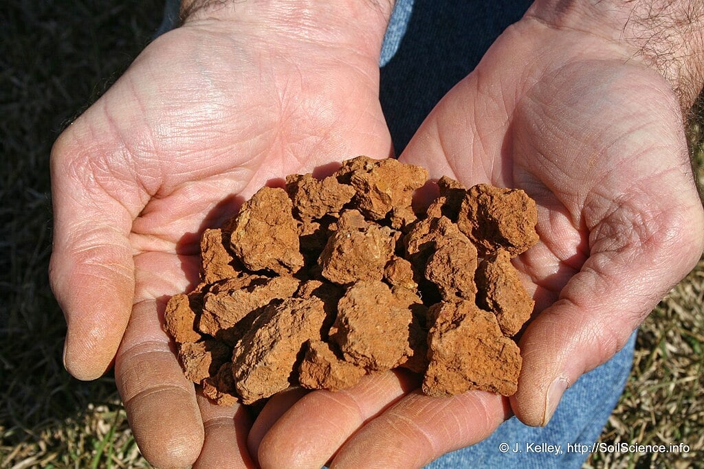 soil containing silt, clay, and sand